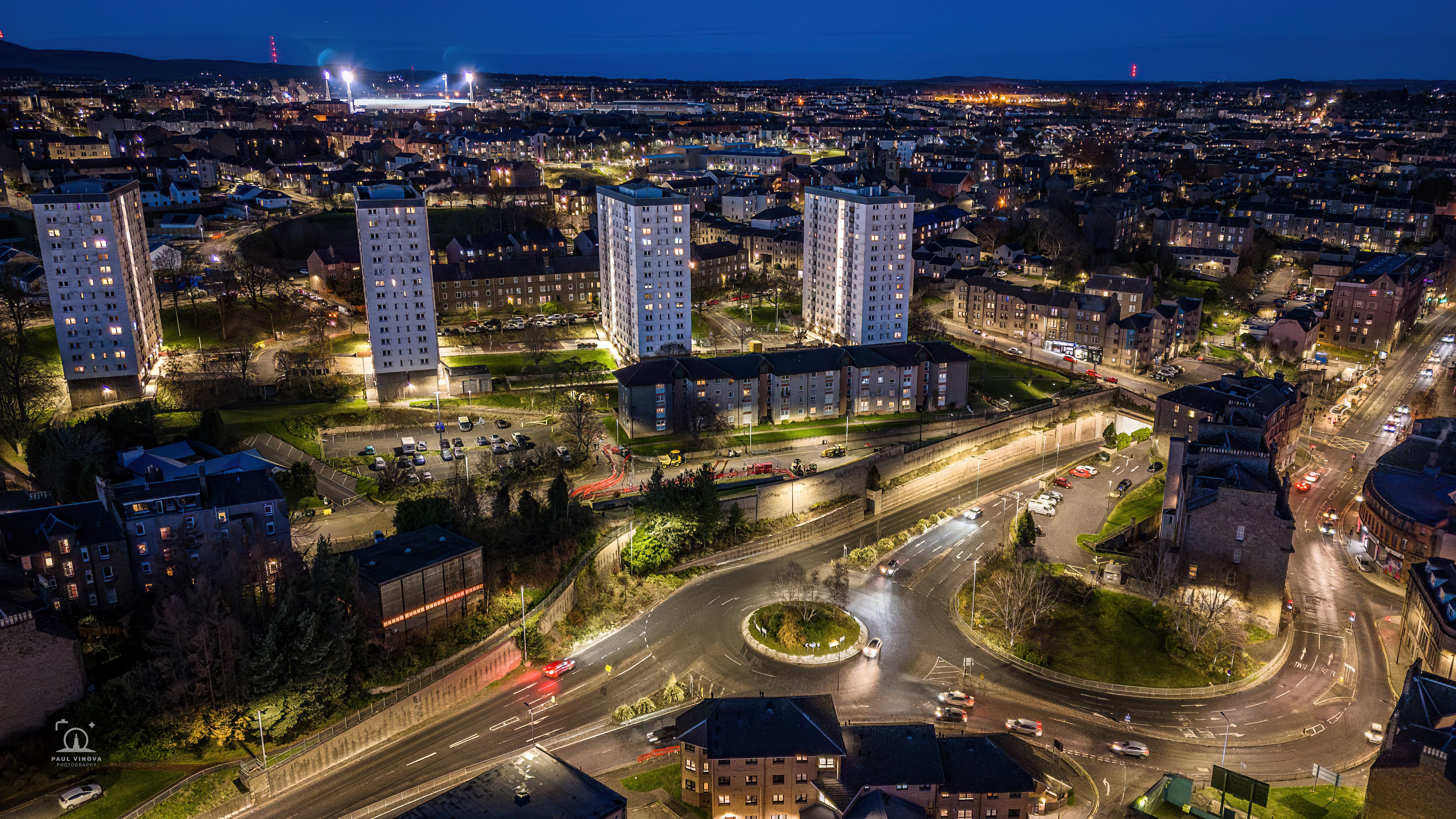 Dundee Night Drone Capture